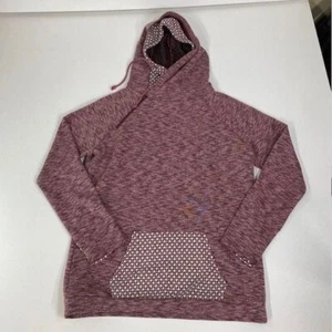 Ampersand Ave. Burgundy Marled Hoodie with Geometric Pattern Pocket XXL - Picture 1 of 9