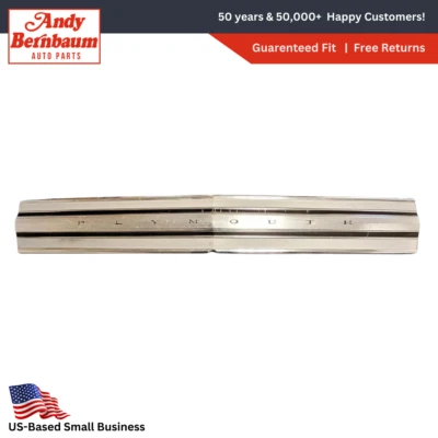 1968 Plymouth Satellite Rear Trunk Deck Lid Finish Chrome Panel Trim 2841493. - Image 1 of 4