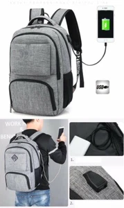 Laptop Rucksack 15,6 Zoll Rucksack Tasche Bizey USB Ladeanschluss Arbeit Sport Reisen - Bild 1 von 14