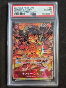 One Piece, Romance Dawn, Monkey D. Luffy, Ruffy, PSA 10, OP01-024 SR Alt Art - Bild 1 von 2