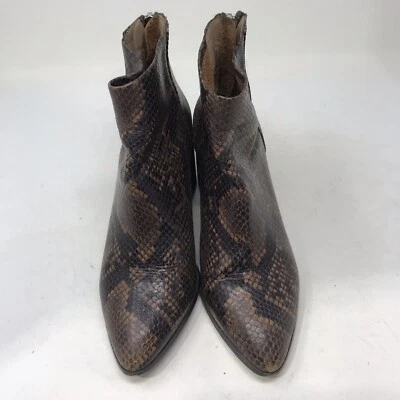 Steve Madden Talla 6.5M Marrones Jillian Piel de Serpiente Botines Tacones Altos Usados en Excelente Condición Foto 1 de 4