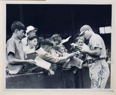 HOF JOHNNY MIZE AUTOGRAPHED / SIGNED 8x10 B&W Photo - Image 1 of 2