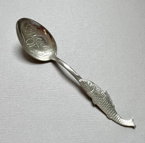 Antique CB&H Codding Bros & Heilborn Sterling Silver Spoon 4" Everett Washington Cover