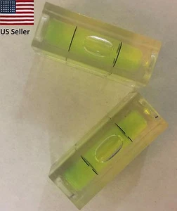 "2 Stck. 15x15x40 mm EBENE DURCHSTECHFLASCHE Quadratische Blase Spirit Kamera Stativ 0,6"" x 0,6"" x1,57" - Bild 1 von 1