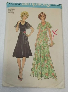 Simplicity 7383 Sewing Pattern Dress Sz. 14.5 Vintage Uncut - Bild 1 von 5