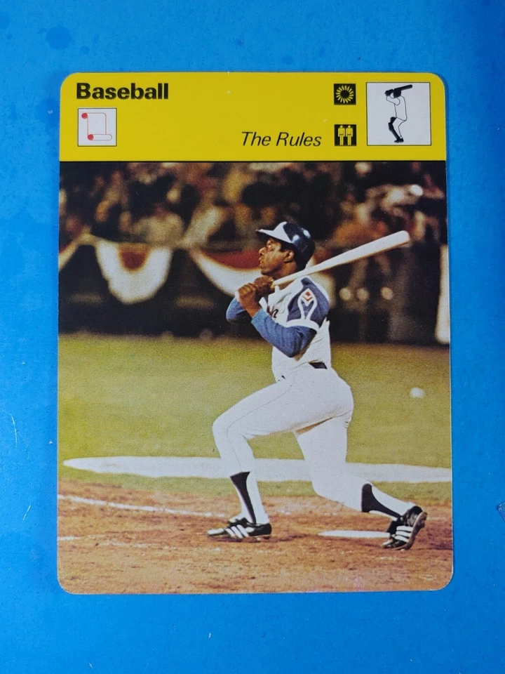 1977 SPORTSCASTERS BASEBALL #11-09 Italy THE RULES HANK AARON EX-MINT+ - Imagem 1 de 4