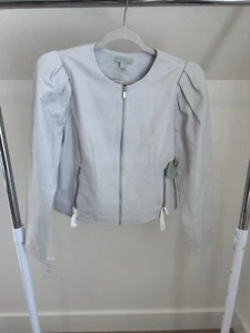 NWT Ryegrass Gray Stone Genuine Leather Jacket Size Medium Retails For $300 - Picture 1 of 8