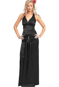 DAMEN KLEID ABENDKLEID ABIKLEID BALLKLEID MAXIKLEID SCHWARZ SEXY Gr.36 NEU €199 - Bild 1 von 3