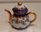 Peint Mein Chanille Limoges Blue And Gold Teapot No. 511 Trinket Box