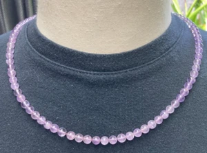 Amethyst Edelstein Perlen 22 Zoll Halskette - Bild 1 von 3