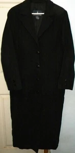 LONDON FOG WOMENS LADIES BLACK TRENCH OVER COAT DRESS SZ 12 NO FLAWS CLEAN - Picture 1 of 8