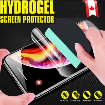 2x Hydrogel Screen Protector For iPhone 15 14 13 12 11 Pro XS Max XR 7 8 6 Plus - Image 1 of 4