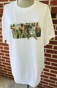New King of the Jungle Cat Feline Fantasies Laura Seeley Women T Shirt Sz Med - Picture 1 of 3