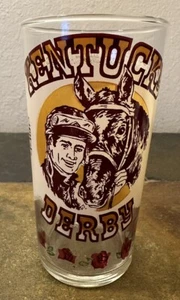 1977 Kentucky Derby Churchill Downs Glass Horse Race Winners Names Triple Crown - Picture 1 of 10