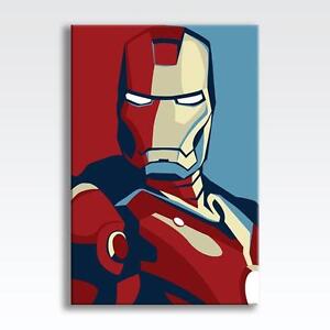 IRON MAN CANVAS Marvel Avengers Poster Photo Print Wall Art 30"x20" CANVAS