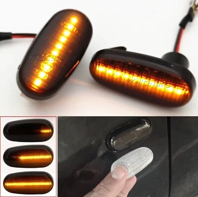 FRECCE LATERALI LED DINAMICHE  PROGRESSIVE ALFA ROMEO MITO CANBUS NERO FUME' - Immagine 1 di 4