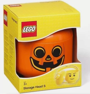 Lego Aufbewahrungskopf Behälter Kürbis Halloween kleiner Aufbewahrungskopf NEU IM KARTON - Bild 1 von 4