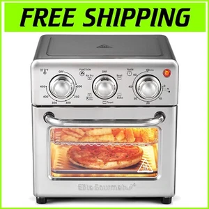 Elegant 8.5Qt Stainless Steel Air Fryer with 5 Cooking Functions & Timer Control - Picture 1 of 10