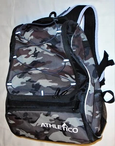 Athletico Camo Backpack School Sport Baseball Softball Equipment Pockets Bungees - Picture 1 of 13