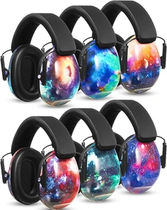 6 Pcs Kids Noise Cancelling Headphones 27Db Adjustable Earmuffs for Autism Senso - Picture 1 of 6