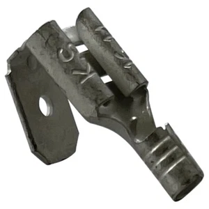 (100) Non-Insulated Piggy Back Terminal 16-14 Gauge 1/4" .250 Tab Wire Connector - Picture 1 of 6