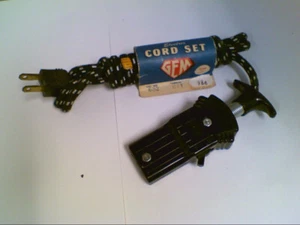Vintage Made in USA 5A 110v On/Off Switch GEM Electric Cord Set  New Cat 852 6ft - Picture 1 of 3