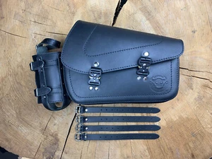 Bolso lateral KING NEGRO adecuado para portabotellas Harley Davidson Sportster S - Imagen 1 de 9