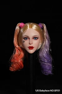 Babyface BF01 1/6 Head Sculpt Mia Sara joker Female Head Carved Real Eyelashes - Picture 1 of 6