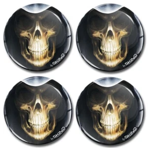4 pegatinas de silicona de 60 mm para tapacubos centrales de rueda calavera - Imagen 1 de 3