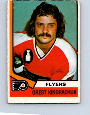 VINTAGE HOCKEY CARD 1974 O-PEE-CHEE PHILADELPHIA FLYERS OREST KINDRACHUK  NO1781 - Image 1 of 2