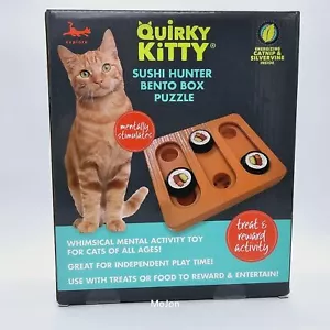 QUIRKY KITTY Sushi Hunter Bento Box Puzzle Toy for Cats Stimulates their Brain! - Picture 1 of 4