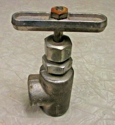 Angle Needle Valve | 1/2" Female NPT | AMERICAN METER 20869 | Carbon Steel - Image 1 of 4