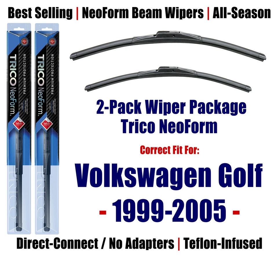 Limpiaparabrisas NeoForm súper premium de 2 unidades para Volkswagen VW Golf 16210/190 1999-2005 Foto 1 de 1