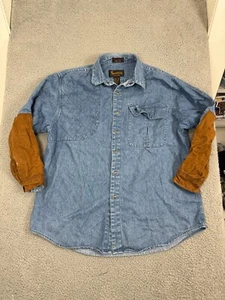 Browning Denim Shirt Men's XL Blue Button Down Long Sleeve Super Naturals - Picture 1 of 7