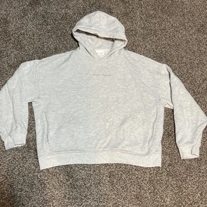 Cozy earth Women's CityScape Hoodie Gray Cotton Size Large - Picture 1 of 9