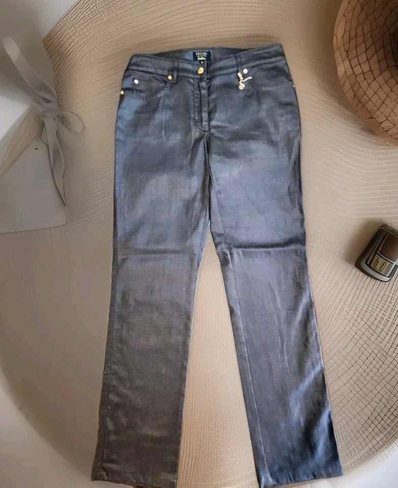 ESCADA Women's Brown Jeans Denim Exclusive for Niemann Marcus Sz 38 - Image 1 of 4