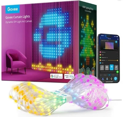 Govee H70B1 Multicolor WiFi App Control 520 Luces LED Cortina Foto 1 de 4