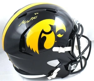 Casco de velocidad Sam LaPorta autografiado Iowa Hawkeyes F/S - Beckett con holograma - Imagen 1 de 12