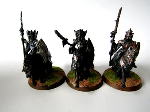 A2 WARHAMMER LOTR / MIDDLE EARTH MORGUL KNIGHTS PAINTED METAL MODELS - Picture 1 of 3