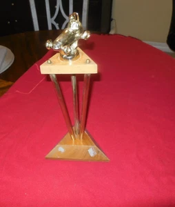 Vintage 1950`s Quarter Midget racing trophy second in season points all metal - Picture 1 of 11
