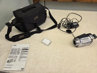 JVC GR-DVL367EK Handheld MiniDV Cassette CCD Retro Camcorder Silver Tested PAL - Image 1 of 4