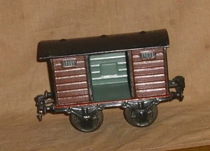 Märklin-ged. Güterwagen-1803-Spur 1-uralt-ÜL-1 Öffnung-L 15cm-Zustand 3 - Picture 1 of 9