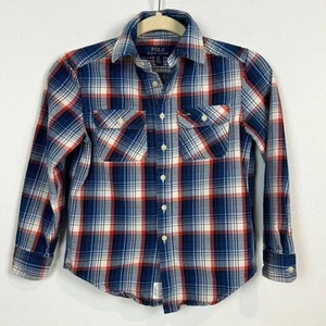 Polo Ralph Lauren Plaid Cotton Shirt Youth S - Picture 1 of 8