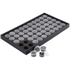 50 Gem Display Case Diamond Gemstone Storage Box Small Round Plastic Containe... - Picture 1 of 5