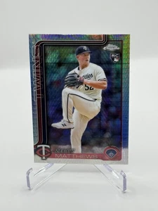 Zebby Matthews Prisma Rifrattore RC 2025 Topps Chrome Minnesota Twins - Foto 1 di 2