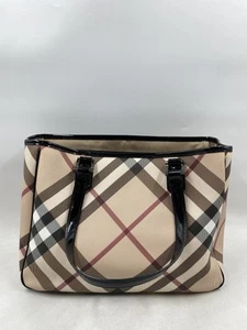 Burberry Beige Plaid Nova Check Shoulder Bag - Picture 1 of 10