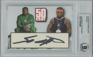 Curtis Jackson 50 Cent SIGNIERTE Sammelkarte Beckett BAS gekapselt Schauspieler Rapper - Bild 1 von 3