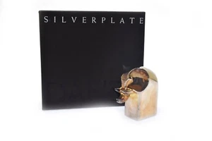 Vintage Silverplate DANSK Elephant Animal Figurine Paperweight Original Box - Picture 1 of 2