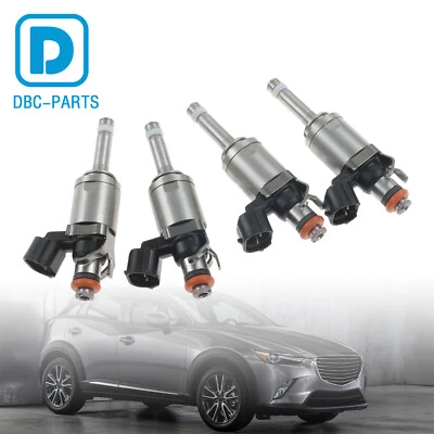 Set of 4 Fuel Injectors for 2013 2014 2015 Mazda CX-5 2.0L L4 PE0113250B - Image 1 of 4