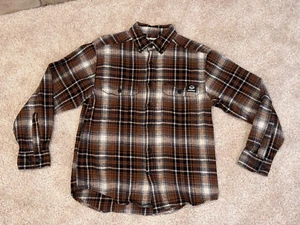 Wolverine Mens Glacier Flannel Long Sleeve Shirt - Chestnut - Medium - Picture 1 of 11